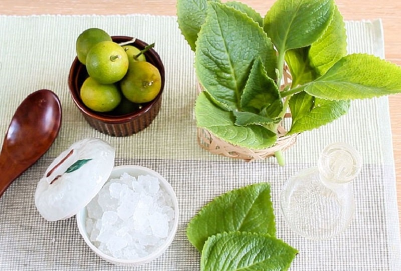 Rau diếp cá và nước vo gạo