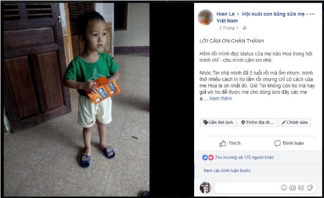 Hạnh phúc của mẹ và kinh nghiệm trị ho cho bé