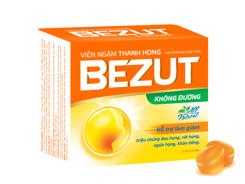 Viên Ngậm Thanh Họng BEZUT Không Đường
